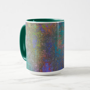 Colourful of smooth skinned shine, aged stain mug