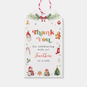 Colourful Oh What Fun First Christmas Birthday Gift Tags