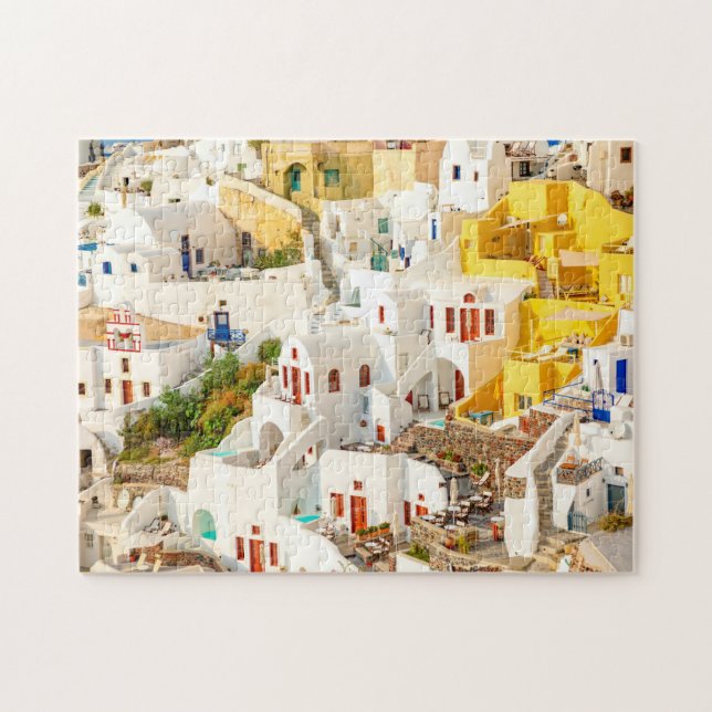 Colourful Oia Village Santorini Greece Jigsaw Puzzle (Horizontal)