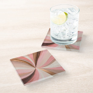 Colourful Oil Paint Art Glass Coaster