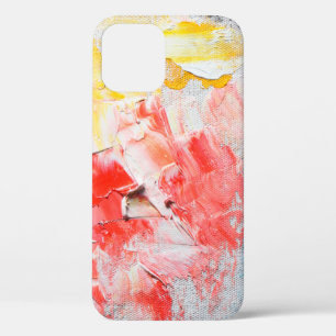 colourful oil paint on canvas paint,brush,stroke,b iPhone 12 case