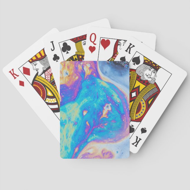 Colourful oil patterns, Canada Playing Cards (Back)
