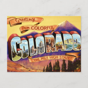 Colourful Old Colorado Greeting Postcard