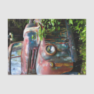 Colourful Old Rusty Truck Tissue Paper