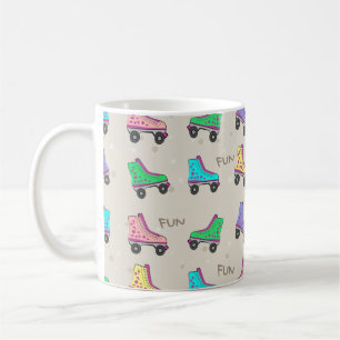 Colourful Old Skate Rollers Pattern  Coffee Mug