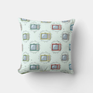 Colourful Old Television Pattern Cushion