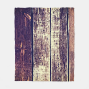 Colourful Old Wood Background - Vintage Dark Yello Fleece Blanket