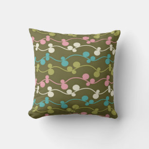 Colourful Olive Vines Pillow