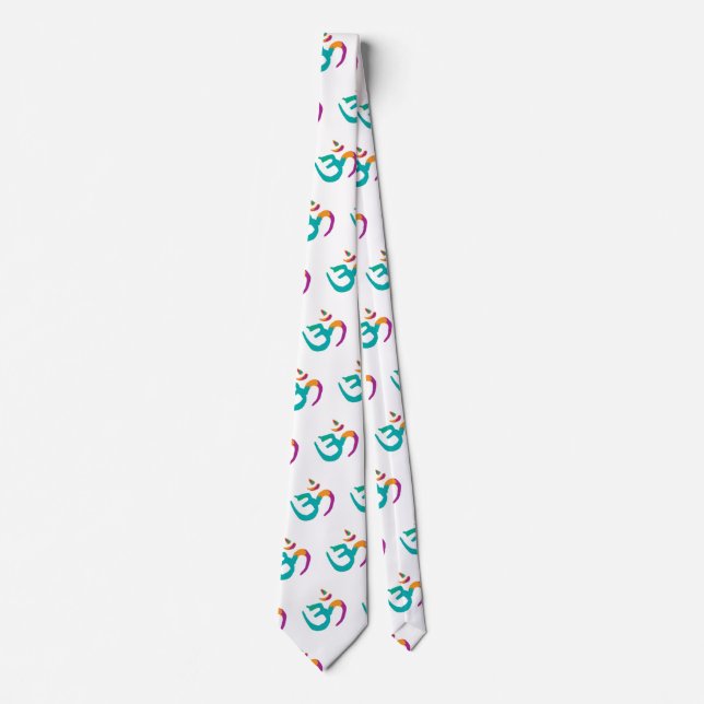 Colourful OM sign Tie (Front)