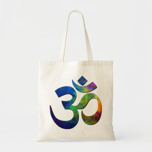 Colourful Om Yoga Symbols Tote Bag