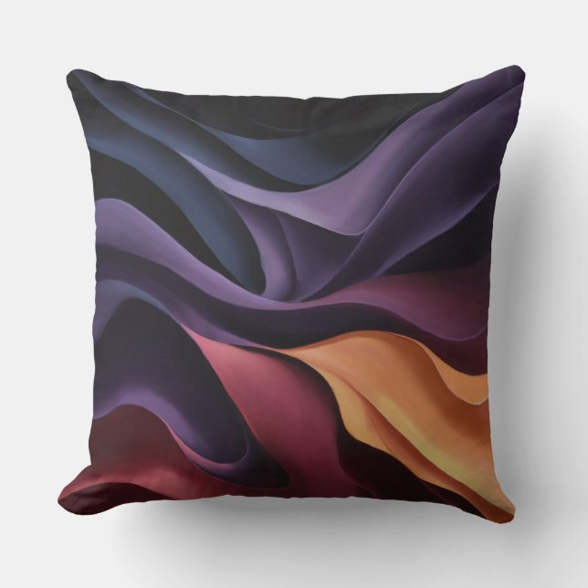 Colourful Ombre Contours  Cushion (Front)