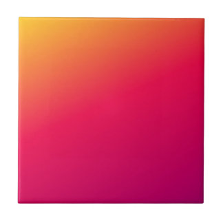 Colourful ombre gradient Ceramic Tile