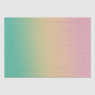Colourful Ombre Gradient Teal Peach Pink Tissue Paper