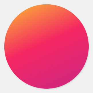 Colourful ombre gradient template classic round sticker