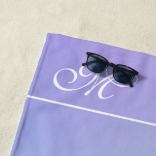 Colourful ombre, pink and blue bath towel set