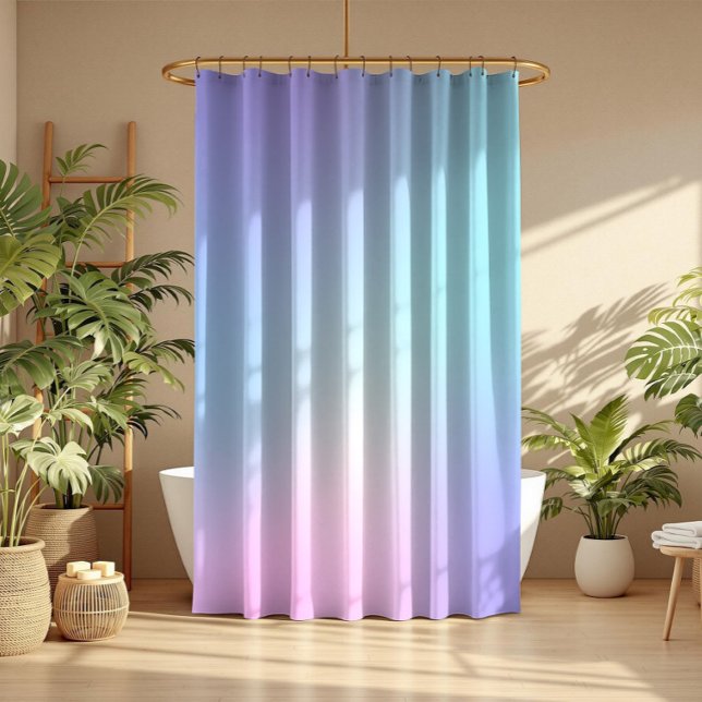 Colourful ombre with pink and blue tones shower curtain (Creator Uploaded)