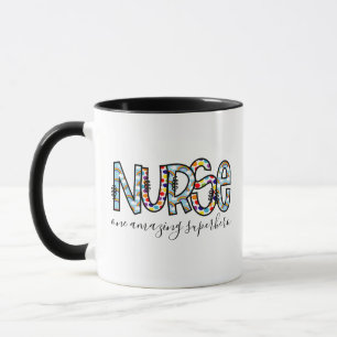 Colourful One Amazing Nurse Appreciation Gift Mug