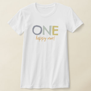 Colourful One Happy Mum Birthaday T-Shirt