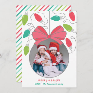 Colourful One Photo Christmas Card
