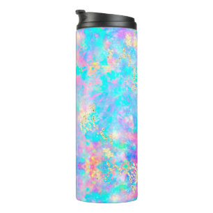 colourful opal design thermal tumbler
