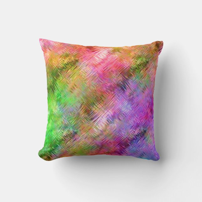 Colourful Opal Glassy Texture Cushion (Front)