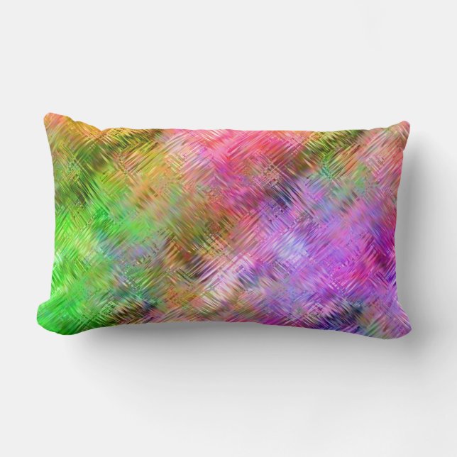 Colourful Opal Glassy Texture Lumbar Cushion (Front)
