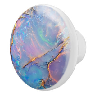 Colourful Opal Pastel Gem Pattern Ceramic Knob