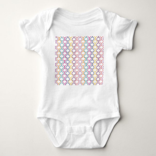 Colourful Open Circles  Baby Bodysuit (Front)