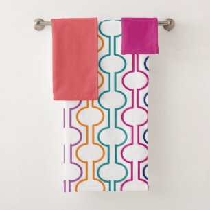 Colourful Open Circles Bath Towel Set