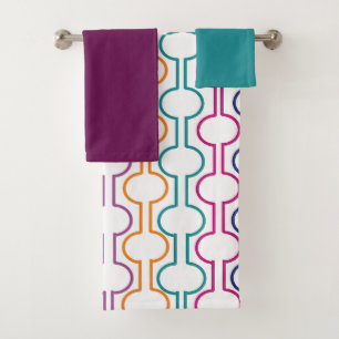 Colourful Open Circles Bath Towel Set