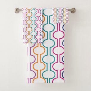 Colourful Open Circles Bath Towel Set