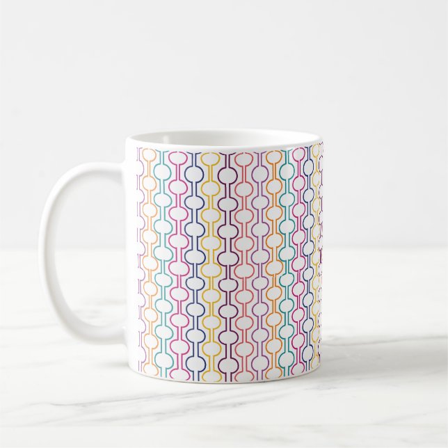 Colourful Open Circles Coffee Mug (Left)