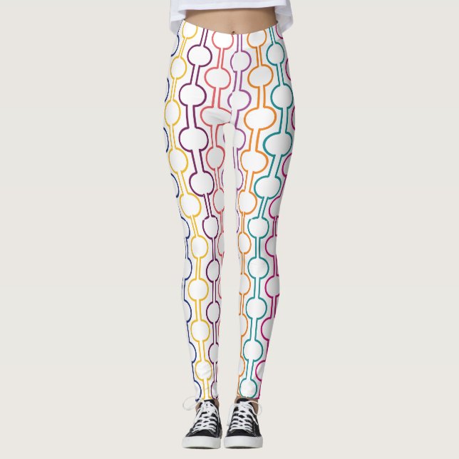 Colourful Open Circles Leggings (Front)