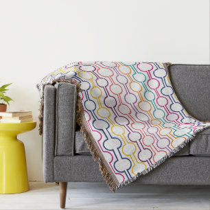Colourful Open Circles Throw Blanket