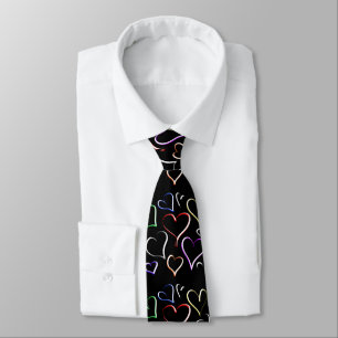 Colourful Open Hearts Tie
