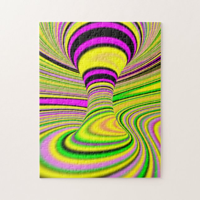 colourful Optical Illusion Jigsaw Puzzle (Vertical)