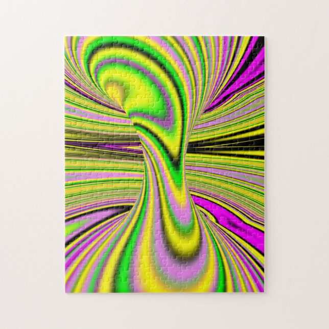 colourful Optical Illusion Jigsaw Puzzle (Vertical)
