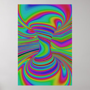 colourful Optical Illusion Poster