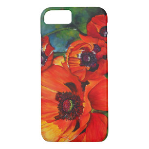 Colourful Orange Oriental Poppy Device Case