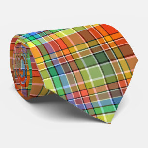 Colourful Orange Plaid Inspired by Red Spotted New Tie
