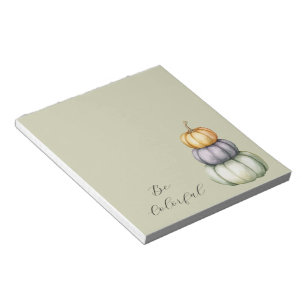 Colourful Orange Purple Mint Pumpkins Notepad