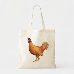 Colourful Orange Rooster Tote Bag