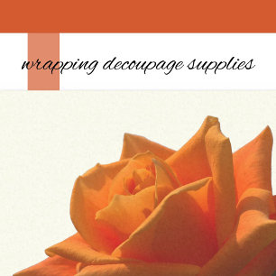 Colourful orange rose wrapping decoupage supplies tissue paper
