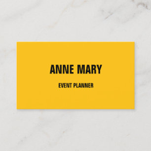 Colourful Orange Yellow Bright Event Planner  2025 Business Card