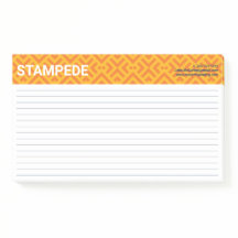 Colourful Orange Yellow Chevron Chequered Post-it