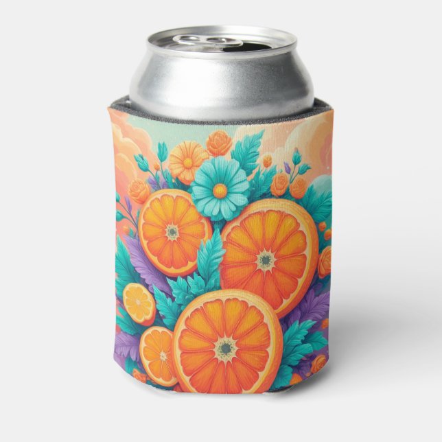 Colourful oranges can cooler (Can Back)