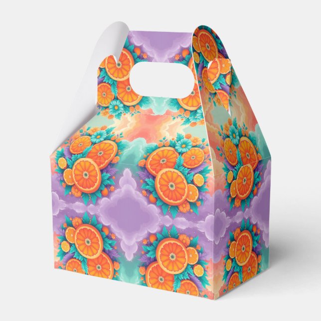 Colourful oranges favour box (Front Side)
