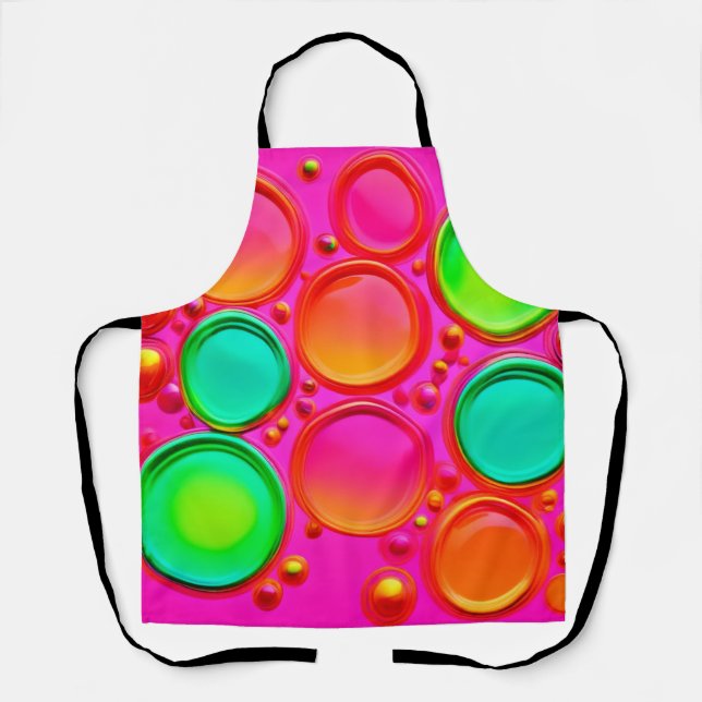 Colourful Orb Abstract Art Apron (Front)