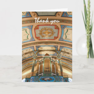 Colourful organ  thank you card