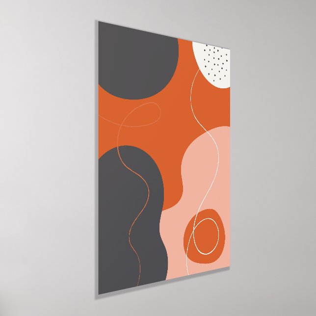 Colourful Organic Shapes Modern Art Poster 2 (Laydown)